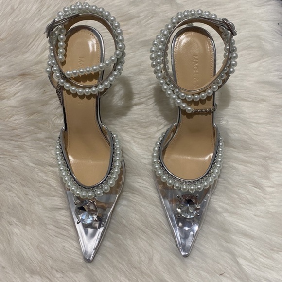 New Mach & Mach‎ Diamond of Elizabeth Imitation Pearl pointed toe pump size 36EU - Picture 3 of 15